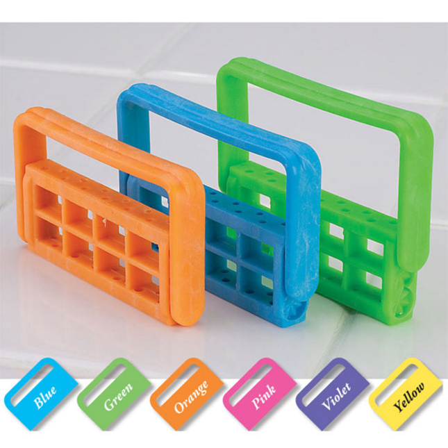 Bur Caddy, Autoclavable, 12-Hole, FG/RA, Neon Purple, 1/Pk, 400BC-10N