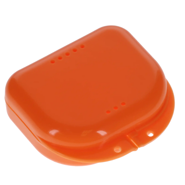 Plasdent - Chroma Retainer Box - Orange Yellow, 3-1/8"W x 3"L x 1"H, Package of 12 Boxes