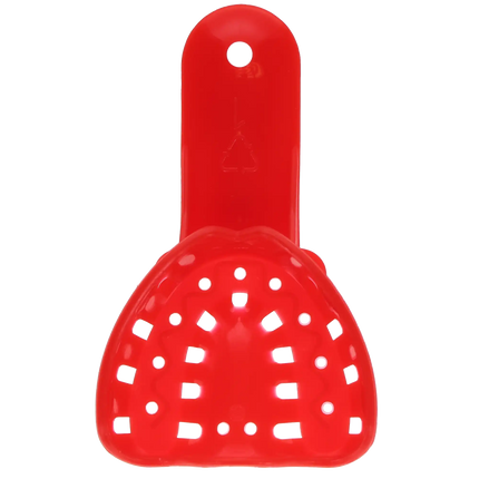 Plasdent - Excellent-Colors Ortho Impression Trays - Perforated #1 Pedo Small Upper Red