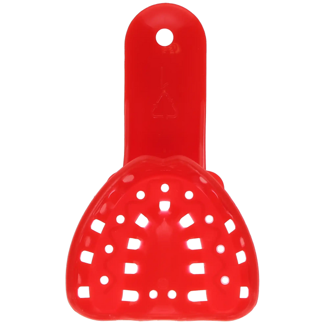 Plasdent - Excellent-Colors Ortho Impression Trays - Perforated #1 Pedo Small Upper Red