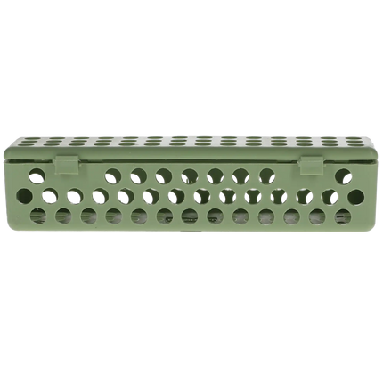 Plasdent - Instrument Steri Container - Green, 8" x 1-3/4" x 1-34", with Snap