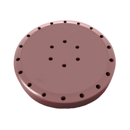 Plasdent - Large Round Bur Block - Mauve, Magnetic, 28 Burs Capacity, Diameter 2