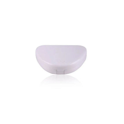 Plasdent - Mini Retainer Box - White, Plastic with Hinged Lid, 3"W x 2-1/2"L x