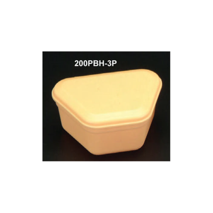 Plasdent - ProBath Denture Boxes, Color: Yellow Eclipse, Heavy Gauge, Soft Plastic, 2", 200PBH-3P