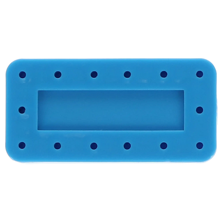 Plasdent - Rectangular Bur Block - Spectrum Blue, 14 Burs Capacity. Magnetic