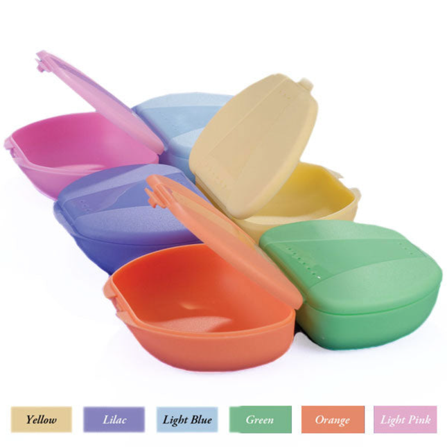 Plasdent - Retainer Boxes - Solid Tropical Colors 12/Box. Feature precise snap, TC2002-TJA
