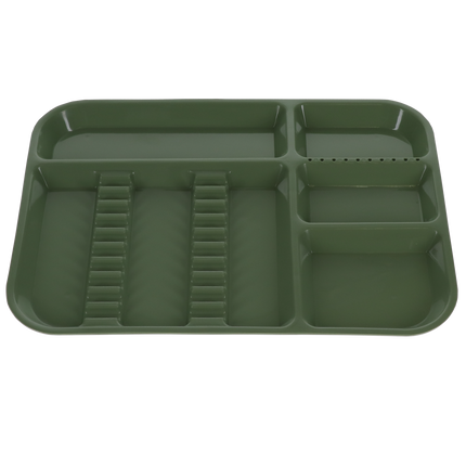 Plastic Set-Up Trays, Ritter, Divided, # B, 13 1/2" x 9 5/8" x 7/8", Green, 1/Pk, 300BD-4