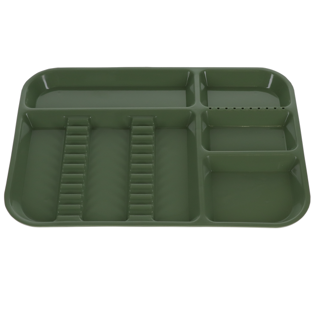 Plastic Set-Up Trays, Ritter, Divided, # B, 13 1/2" x 9 5/8" x 7/8", Green, 1/Pk, 300BD-4