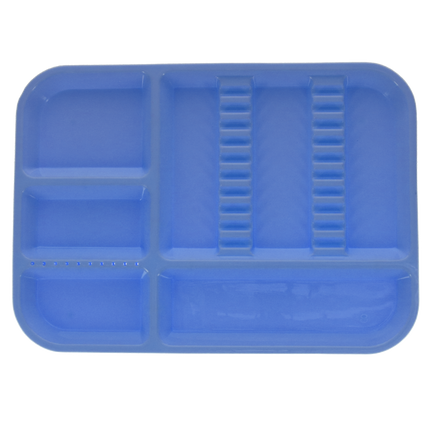 Plastic Set-Up Trays, Ritter, Divided, # B, 13 1/2" x 9 5/8" x 7/8", Baby Blue, 1/Pk, 300BDS-2PS