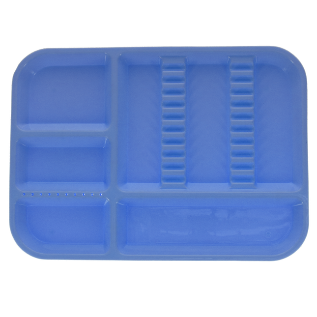 Plastic Set-Up Trays, Ritter, Divided, # B, 13 1/2" x 9 5/8" x 7/8", Baby Blue, 1/Pk, 300BDS-2PS