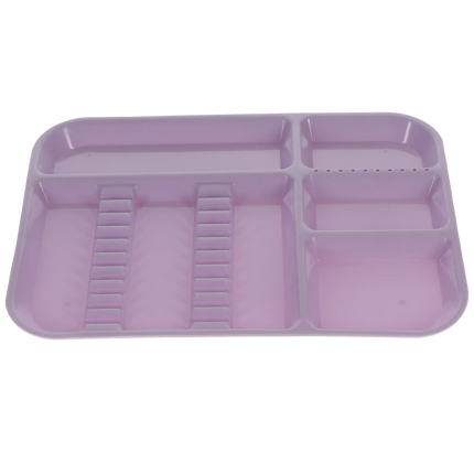Plasdent - Set-up Tray Divided Size B (Ritter) - Pastel Lilac, Plastic, 13-1/2" X