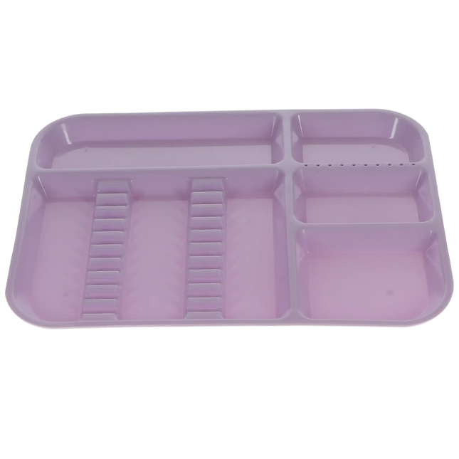 Plasdent - Set-up Tray Divided Size B (Ritter) - Pastel Lilac, Plastic, 13-1/2" X