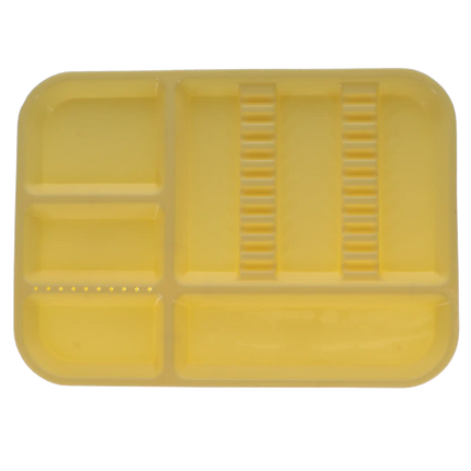 Plasdent - Set-up Tray Divided Size B (Ritter) - Yellow, Plastic, 13-1/2" X