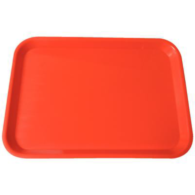 Plastic Set-Up Trays, Ritter, Flat, # B, 13 3/8" x 9 5/8" x 7/8", Flame, 1/Pk, 300BF-5