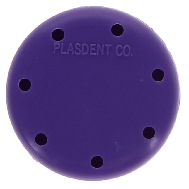 Plasdent - Small Round Bur Block - Neon Purple, Magnetic, 7 Burs Capacity
