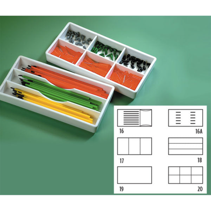 Plasdent - WHITE Cabinet Organizer #17, 8"L x 4"W x 1"H. Steam and Chemical, 300CR17-1