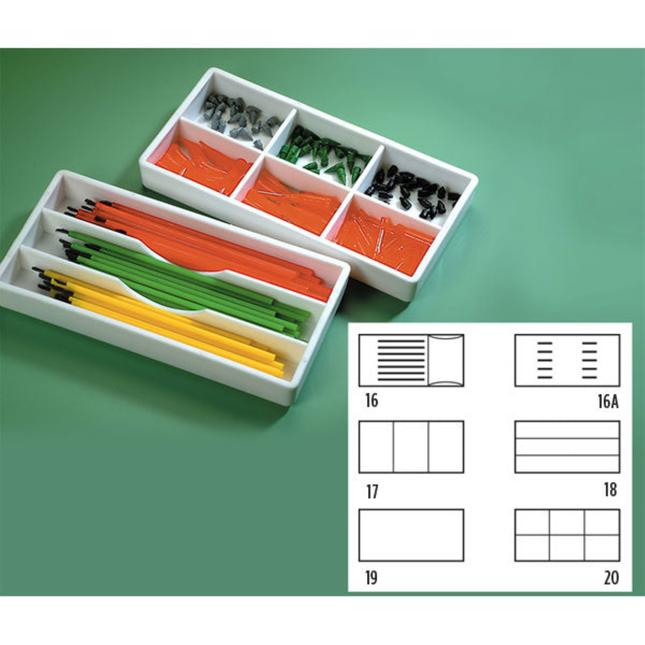 Plasdent - WHITE Cabinet Organizer #17, 8"L x 4"W x 1"H. Steam and Chemical, 300CR17-1