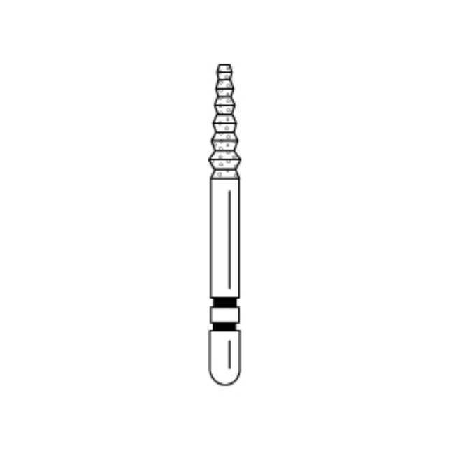 Two Striper Diamond Burs, FG, Gross Reduction, Crown Cut, ST6, 1.8 mm, Coarse, Green, 5/Pk, 2015581