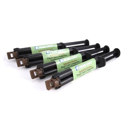 Prime-Dent - Dual Cure Composite Luting Cement 4 Syringe Kit. Natural A2 Shade