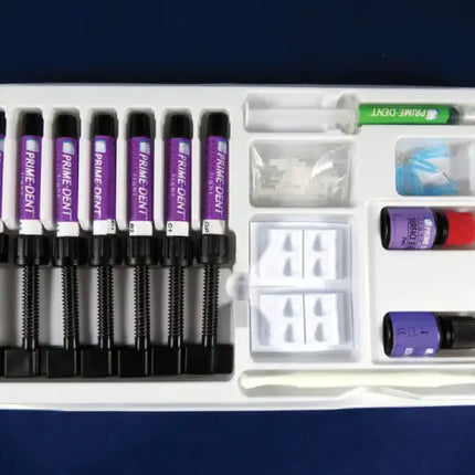 Prime-Dent - Hybrid Composite 4 Syringe Kit. VLC (Visible Light Cure)