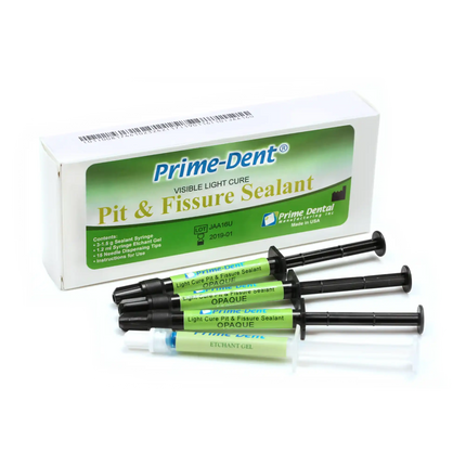 Prime-Dent - Pit and Fissure Sealant Syringe Kit - Opaque. Contains fluoride