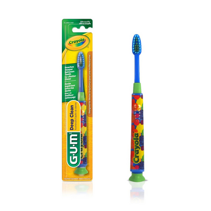 GUM Crayola Deep Clean Toothbrush, 12/Box, 234R