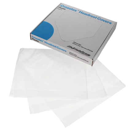 Crosstex - Headrest Cover Plastic 9.5x11 Clear 250/Box