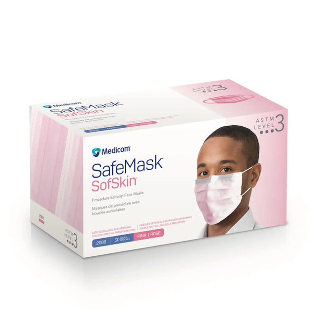 Medicom - SafeMask SofSkin Level-3 Masks 50/Bx Pink
