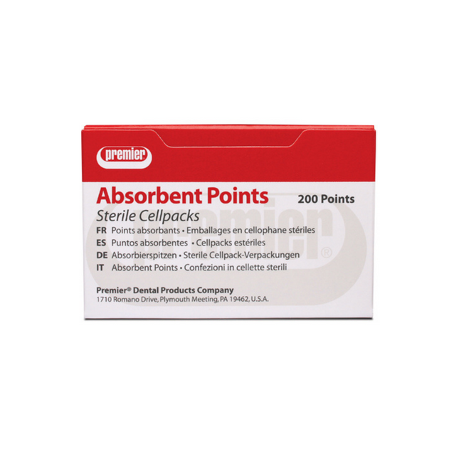 Absorbent Points, Sterile, Coarse, 200/Pk