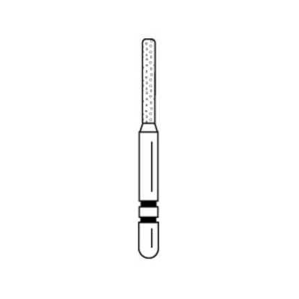 Two Striper Diamond Burs, FG, KS Cylinder, Round Edge, 575.7 KS1, 1.2 mm, Fine, Red, 5/Pk, 2015322