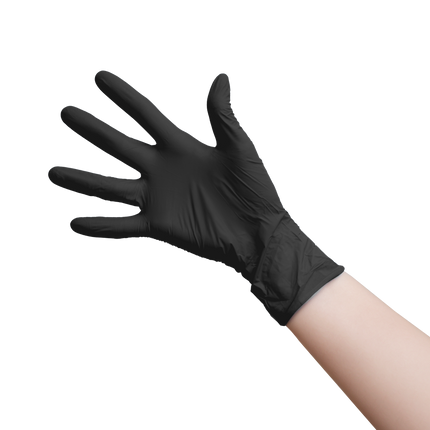 Aurelia Absolute Black Nitrile Gloves Medium 200/Box, 98997