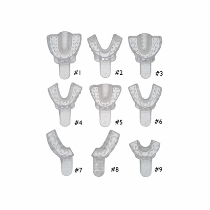 Vista Clear Plastic Impression Tray #4 Med/Lower 12/Bg, 310004