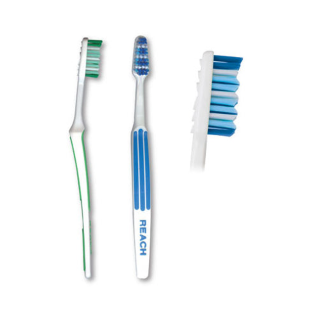 Reach Advanced Design Toothbrush - Adult Soft Full 72/Pk. Raised rubber ridges, 07212-72