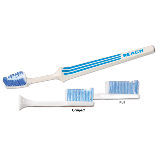 Reach Advanced Design Toothbrush - Adult Soft Compact 72/Pk. Raised rubber, 507219-72