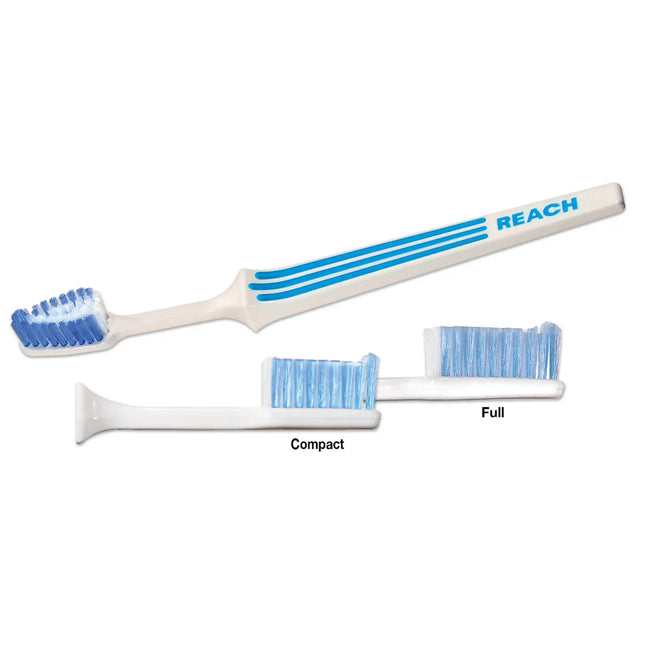 Reach Advanced Design Toothbrush - Adult Soft Compact 72/Pk. Raised rubber