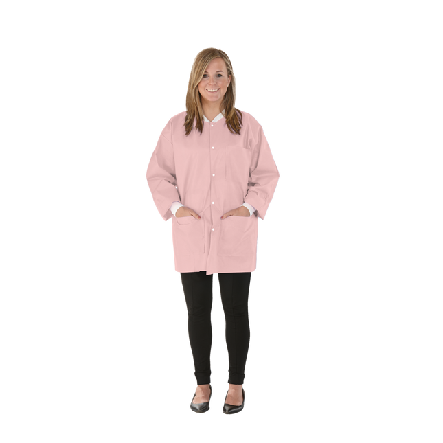 SafeWear Disposable Hipster Jacket, Extra Large, Pretty Pink, 12/Pk, 8102-D
