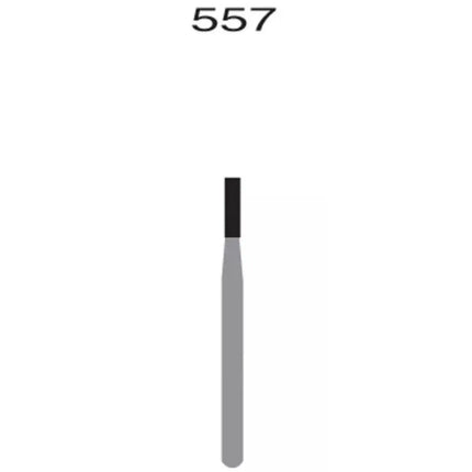 Quala - Carbide Burs FG557 Straight Flat End X-Cut Fissure, 50/pk