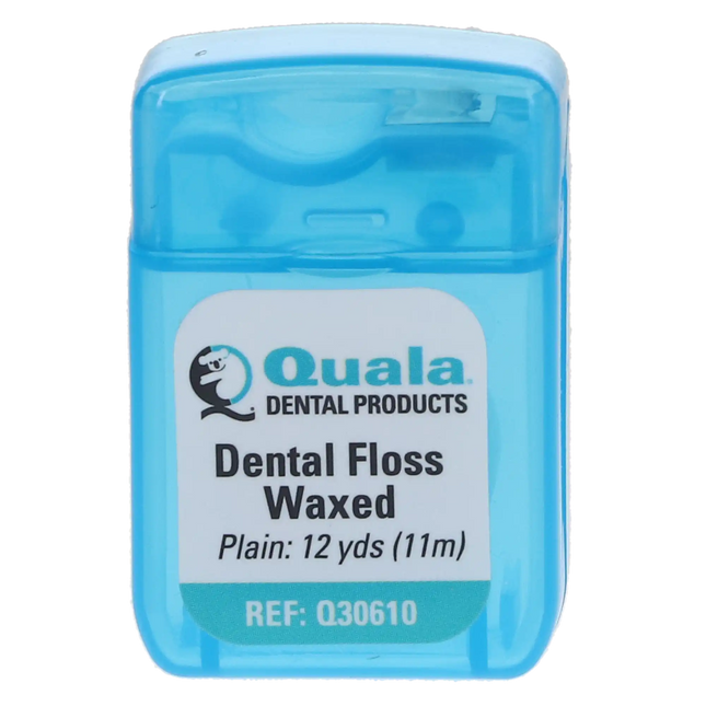 Quala - Dental Floss Nylon Floss, Waxed Plain, 12 yds, 72/cs