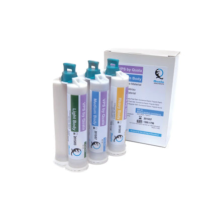Quala - Vinyl Polysiloxane Heavy Body Unflavored Regular Set, 4 50ml Cartridges/kit
