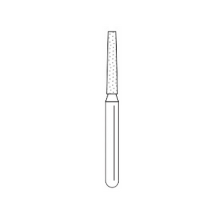 Solo Diamond Single-Use Burs, FG, Flat-End Taper, # 0914.8, 1.4 mm, Fine, Red, 25/Pk, 847014F
