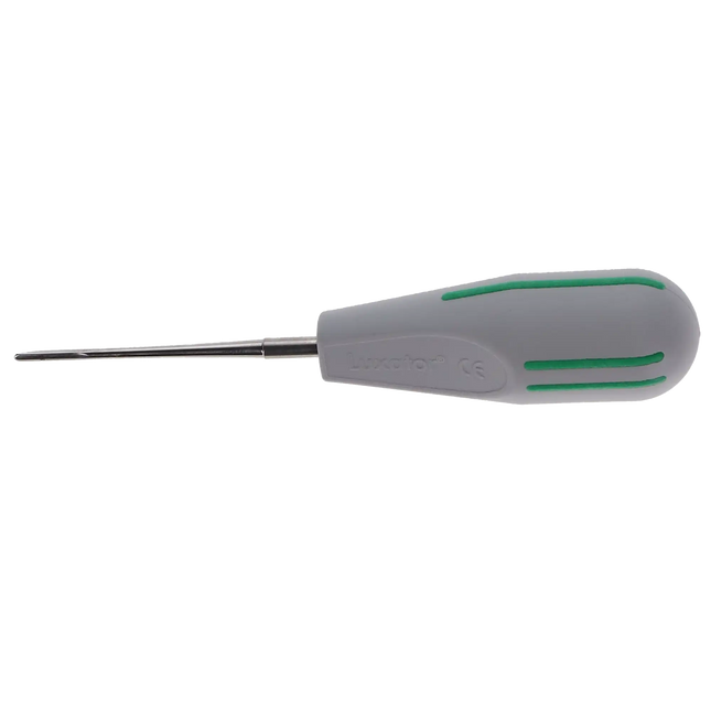 Directa - Luxator, 2 mm Straight Blade Dark Green Stripes. Indicated for Apical and /or