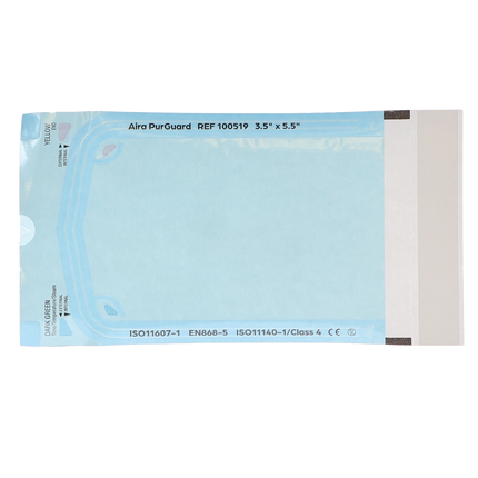 HSB - 3.50"?x?5.5" - Paper/Blue Film Self-Sealing Sterilization Pouch 200/Bx