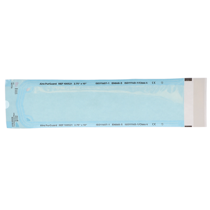 HSB - 2.75"?x?10" - Paper/Blue Film Self-Sealing Sterilization Pouch 200/Bx