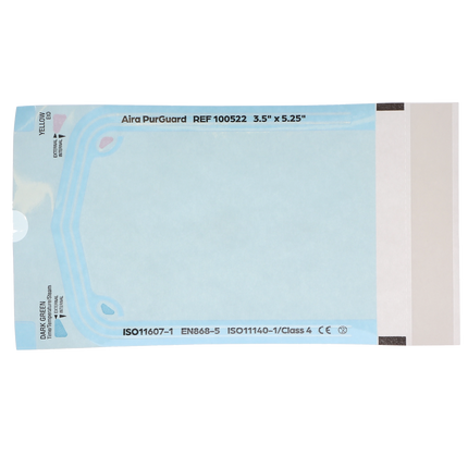 HSB - 3.50"?x?5.25" - Paper/Blue Film Self-Sealing Sterilization Pouch 200/Bx