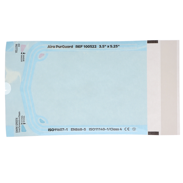 HSB - 3.50"?x?5.25" - Paper/Blue Film Self-Sealing Sterilization Pouch 200/Bx
