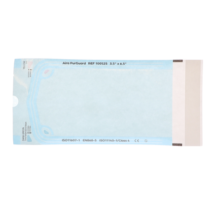 HSB - 3.50"?x?6.5" - Paper/Blue Film Self-Sealing Sterilization Pouch 200/Bx