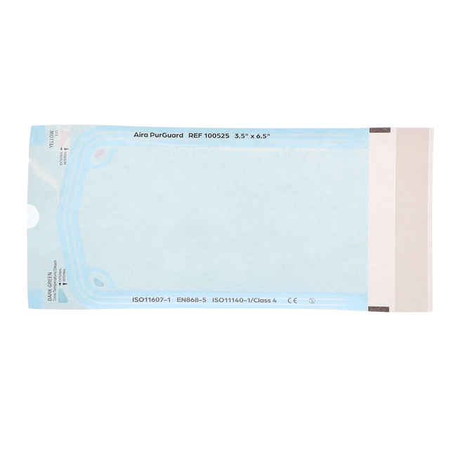 HSB - 3.50"?x?6.5" - Paper/Blue Film Self-Sealing Sterilization Pouch 200/Bx
