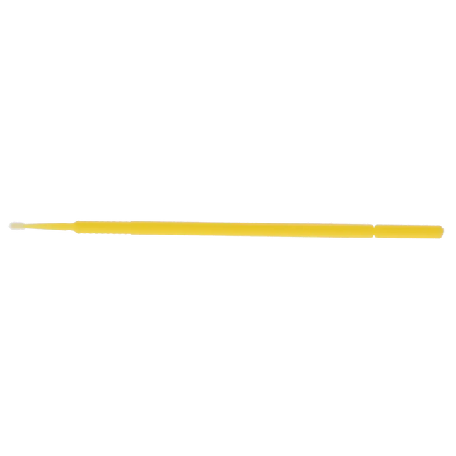 HSB - Micro-Brush Disposable Applicators, Fine, Yellow, 4 x 100/Pk