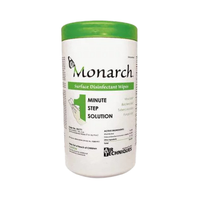 Air Tech - Disinfectant Wipes (Pre-moistened): 1 Canister with Wipes (100 ea. 7? x 9?)