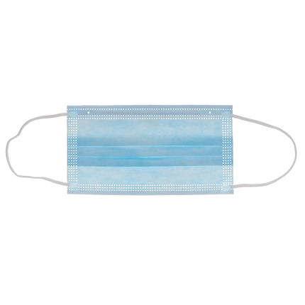 HSB - Earloop 3-PLY Masks 50/Bx ASTM 1 Blue BFE=>95, PFE=>95, Synthetic Blood 80 mmHg